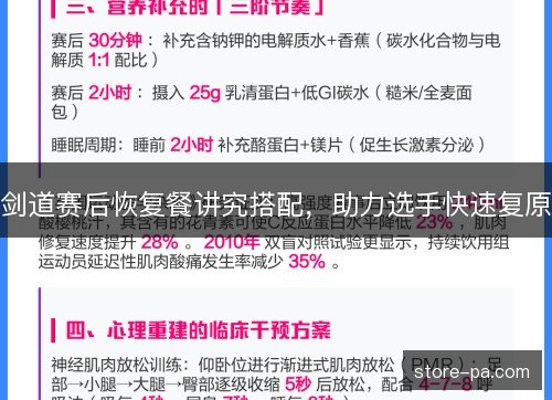 剑道赛后恢复餐讲究搭配,助力选手快速复原 剑道赛后恢复餐讲究搭配,助力选手快速复原